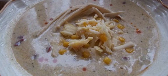 Mexikói sajtleves kukoricával, tequilával és tortillával