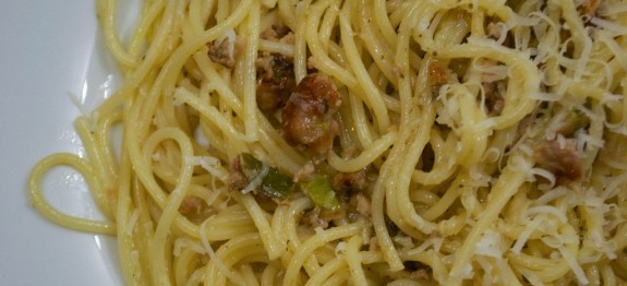 Padlizsános spagetti