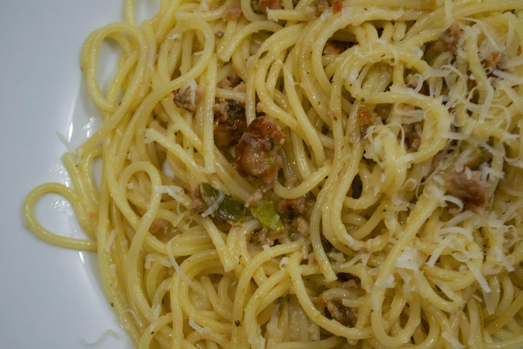 Padlizsános spagetti